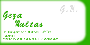 geza multas business card